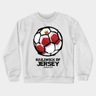 Bailiwick of Jersey Football Country Flag Crewneck Sweatshirt